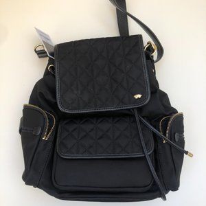 Juicy Couture leather trim satin backpack